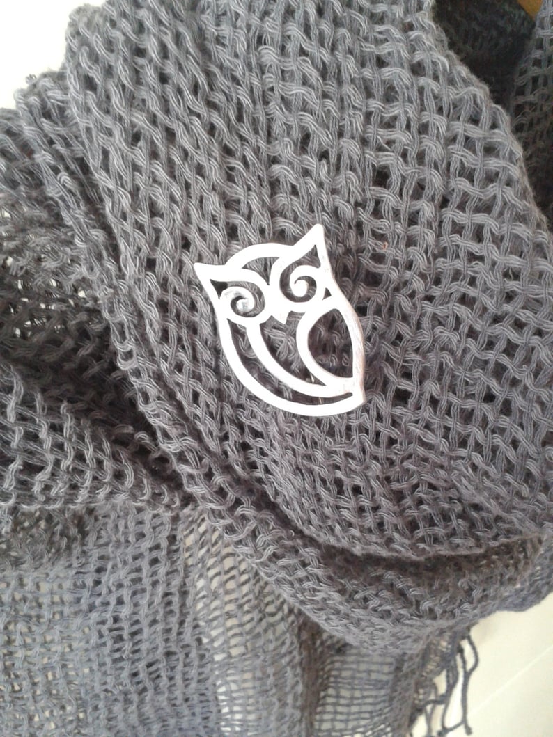 Sterling Silver Owl Brooch, Christmas Gift, Owl Pin, Silver Owl Pin, Gift For Owl Lover, Animal Jewelry, Silver Owl Accessory, Owl Jewelry image 2