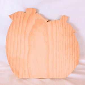 Vintage Pumpkin Wall Plaque - Unfinished Solid Wood, bin#2