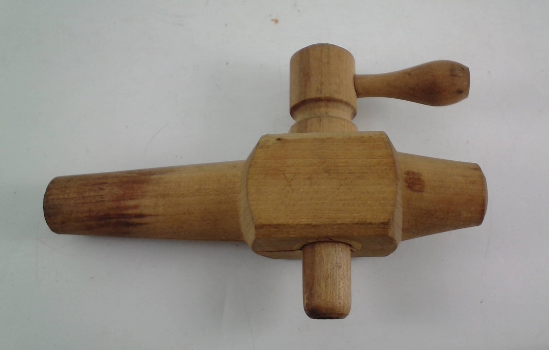 Antique Wooden Barrel Spigot Spout Etsy