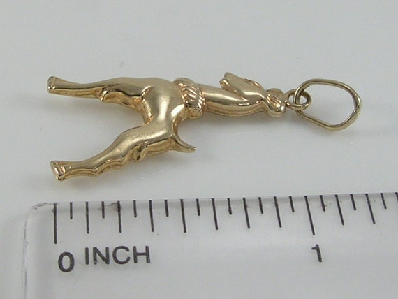 Vintage 3D 9ct Gold Bambi Deer Charm Pendant - image 8