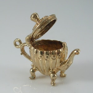 Vintage 3D 9ct Gold Teapot Charm...Opens H/MK 1979