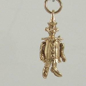 Ciondolo vintage a forma di clown mobile in oro 9 carati 3D H/MK