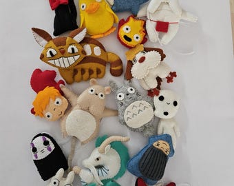 Handmade Felt Studio Ghibli Ornaments | 16 Characters, Totoro, Spirited Away & More, Christmas Decoration.
