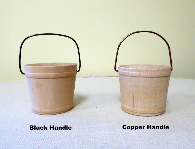 Set of 2 Wood Buckets for Hobby or Craft Projects/2 inch Etsy