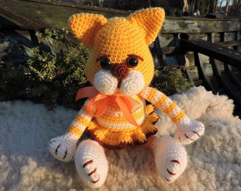 Amigurumi Crochet Pattern-The Kitty Cat, PDF E-Book, Tutoriel Animal en peluche, Crochet Pattern Kitten