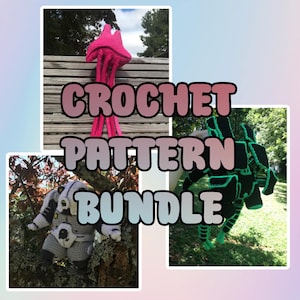3 PATTERN BUNDLE | Crochet Mass Effect Inspired Amigurumi Plushy Toy | Hanar, Volus, Poc the Remnant Observer | Intermediate to Advanced