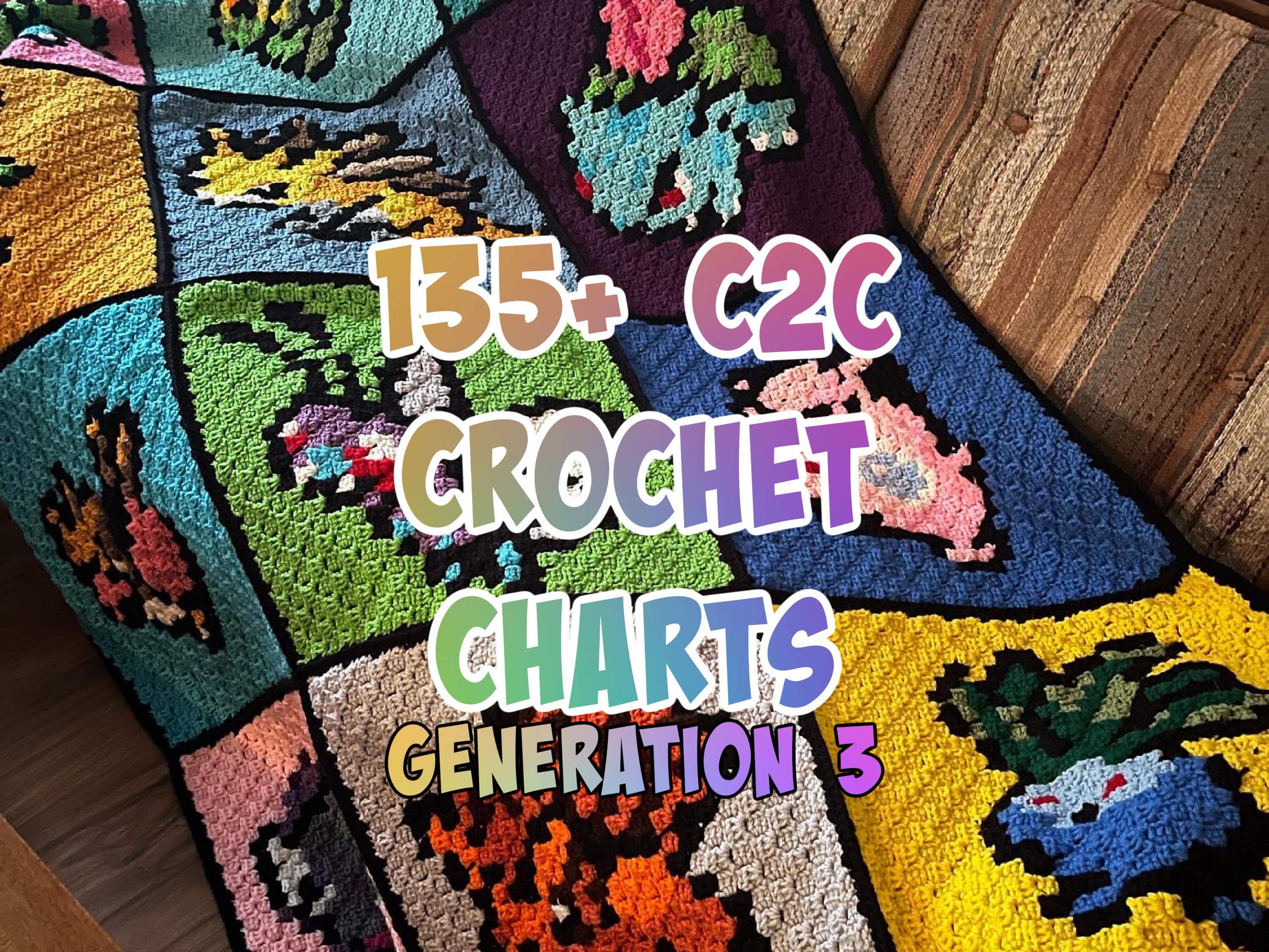 Graphghan Pokemon 135+ Generation 3 Pokemon Crochet Graphghan Chart PATTERN BUNDLE Gen 3 ...