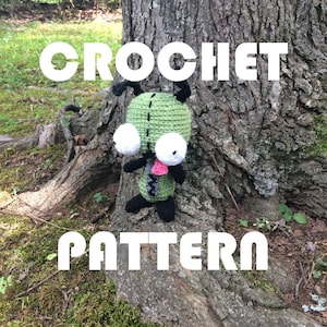 PATTERN - Invader Zim Cartoon GIR Dog Disguise Amigurumi - Crochet Plush Plushie Stuffed Toy Pattern