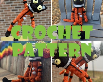 PATTERN - Crochet Galacticat - Starfield Inspired Space Cat Plushie Stuffed Toy How To Tutorial With Or Without Helmet