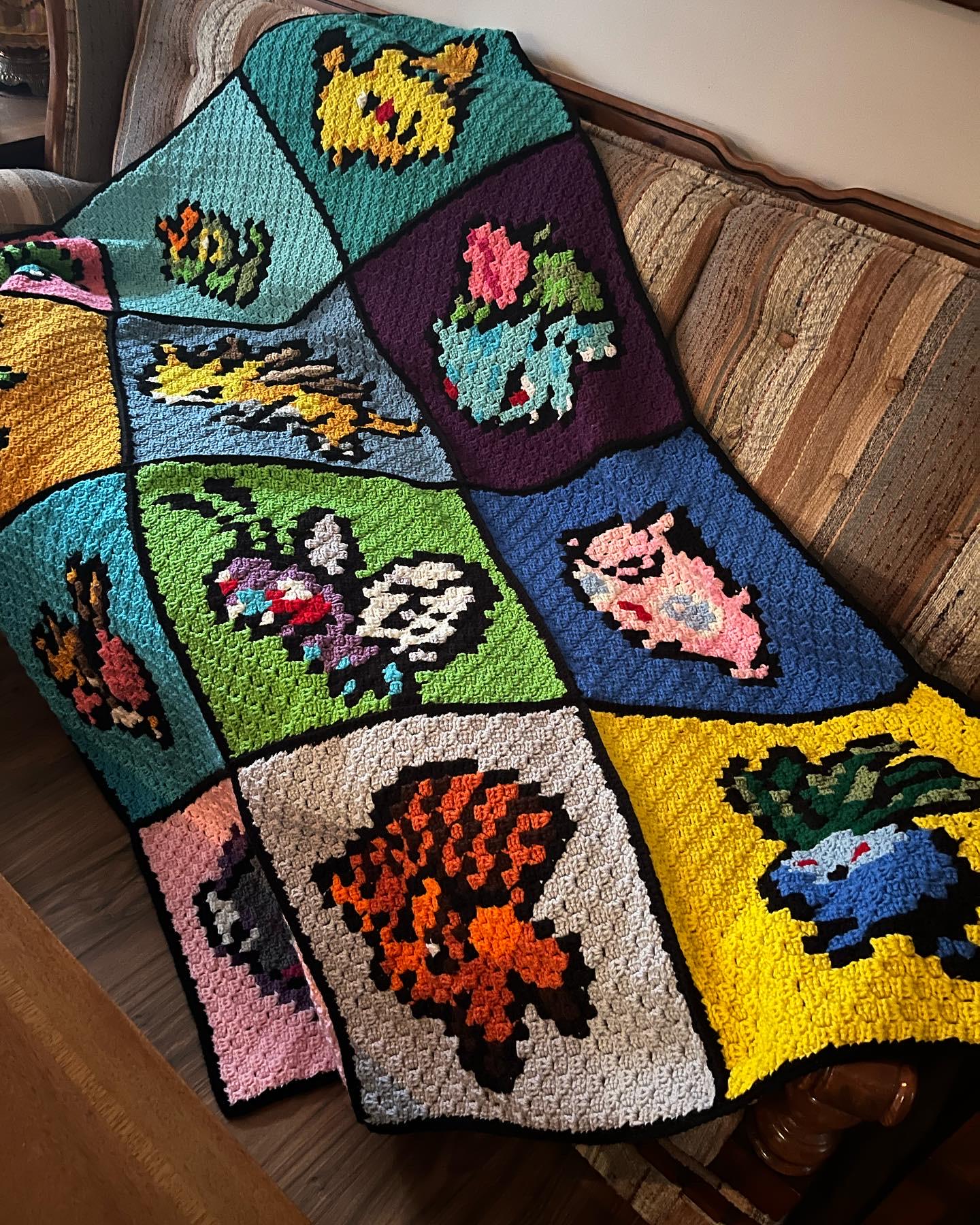 Graphghan Pokemon 150+ Pokemon Crochet Graphghan Chart PATTERN BUNDLE Generation 1 ...