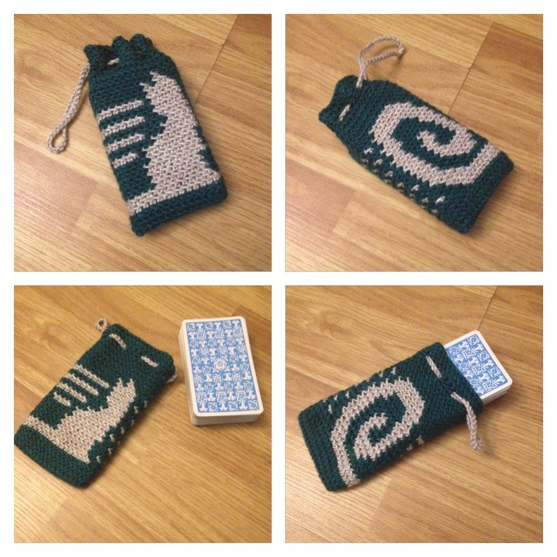 PATTERN Crochet Tarot Card Bag With 3 Different Colorwork Etsy