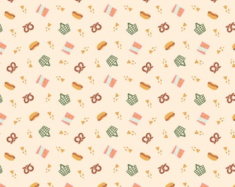 Mini Market Snack Time Take Your Pick Fabric Cotton and Steel Fabric 100% Cotton Fabric By The Yard