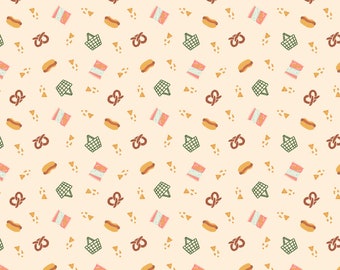 Mini Market Snack Time Take Your Pick Fabric Cotton and Steel Fabric 100% Cotton Fabric By The Yard