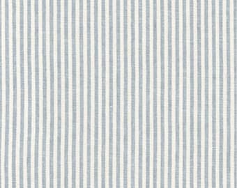 Essex Yarn Dyed Classic Wovens CHAMBRAY SRK-17587-407 - Robert Kaufman Fabric - Striped Linen Cotton Blend Fabric By The Yard or Half Yard