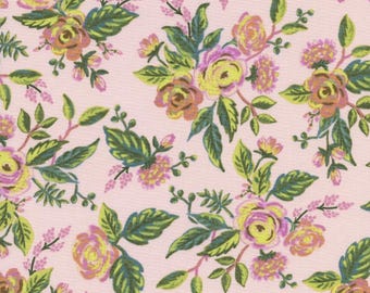 Rifle Paper Company Menagerie Jardin De Paris Peony - Cotton and Steel 100% Cotton Fabric By The Yard