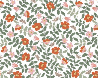 Rifle Paper Company RP402-IV2 Strawberry Fields Primrose en tejido marfil para algodón y acero: tejido 100 % algodón cortado a medida