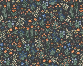 NEW Rifle Paper Company Camont Collection Menagerie Garden In Black Fabric For Cotton and Steel - 100% Cotton Fabric By The Yard