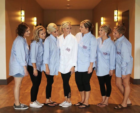 oversized bridal party shirts
