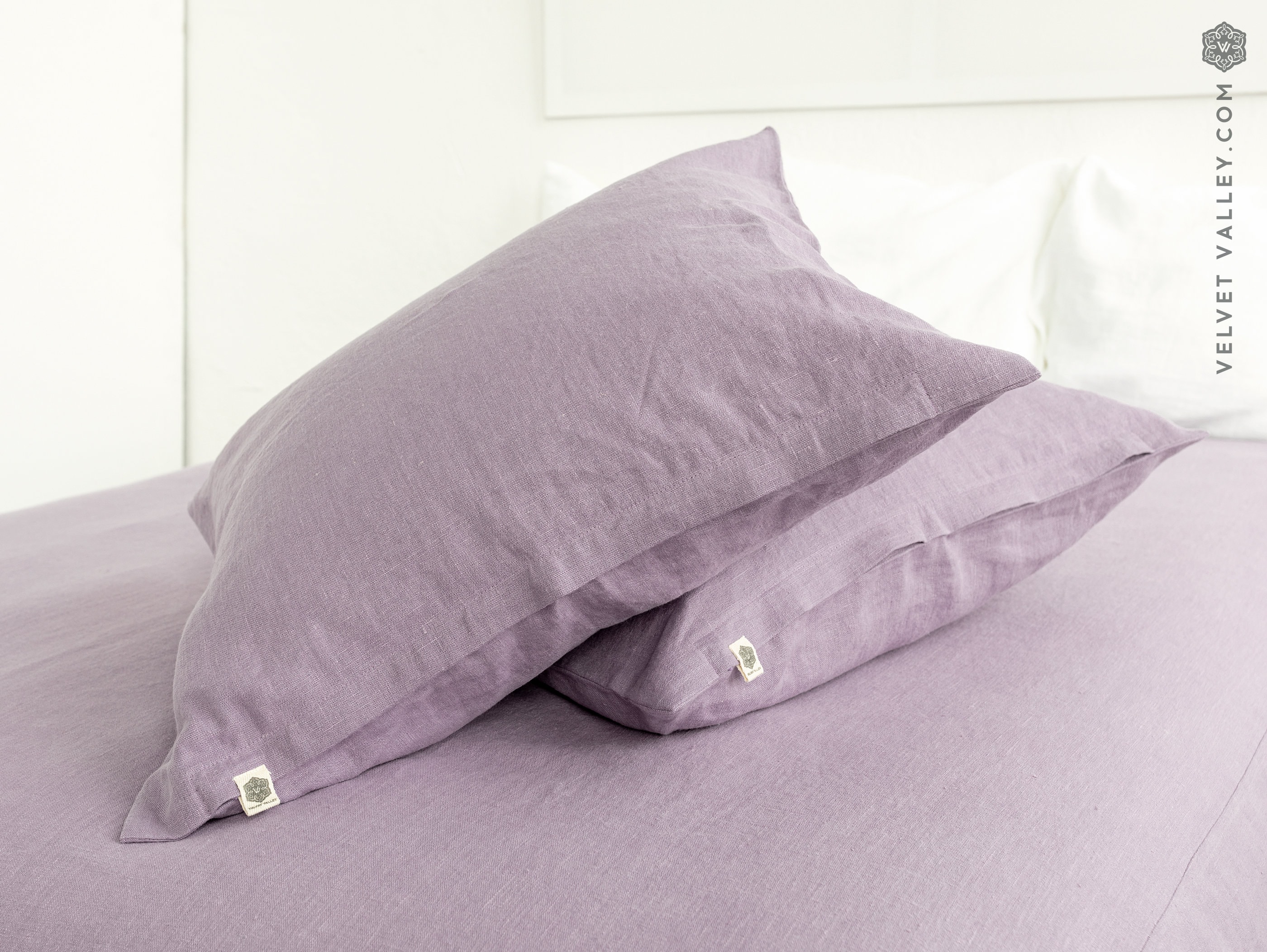 LIGHT LILAC linen pillow sham with zipper lavender linen Etsy
