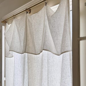Our Antique white linen curtains are designed and made to give your home unique and timeless charm. Linen curtains would complement interiors from minimalistic, Scandinavian or modern to Mediterranean or classical style
