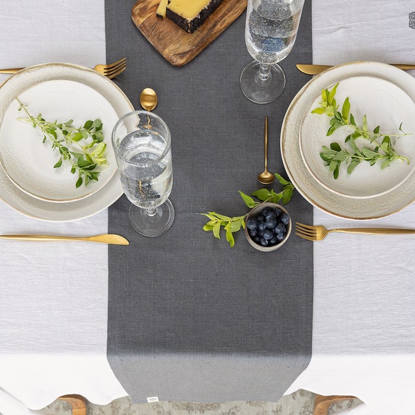 Grey Table Runner Etsy