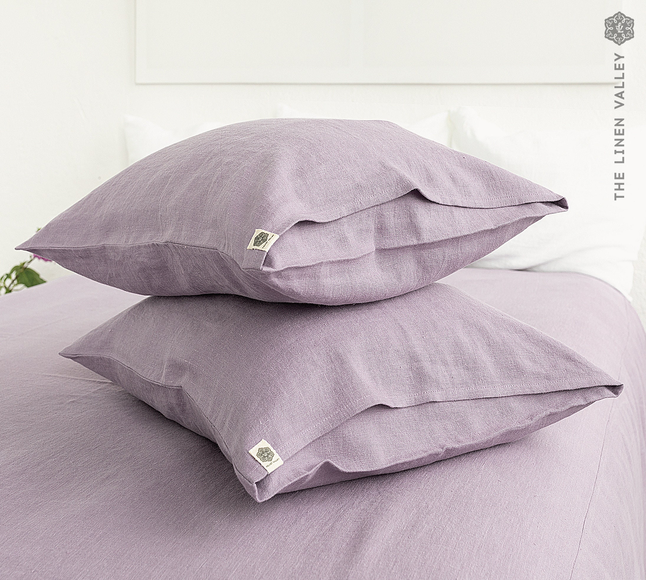 LIGHT LILAC linen pillow sham lavender linen pillow purple Etsy