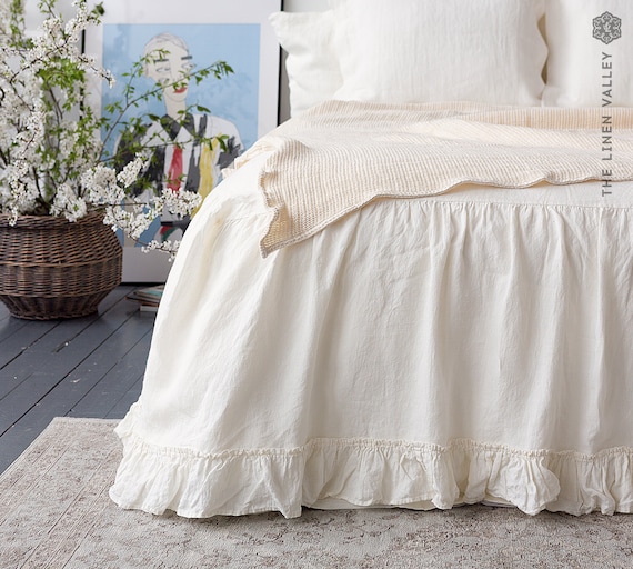 European Flax Linen Bed Skirt