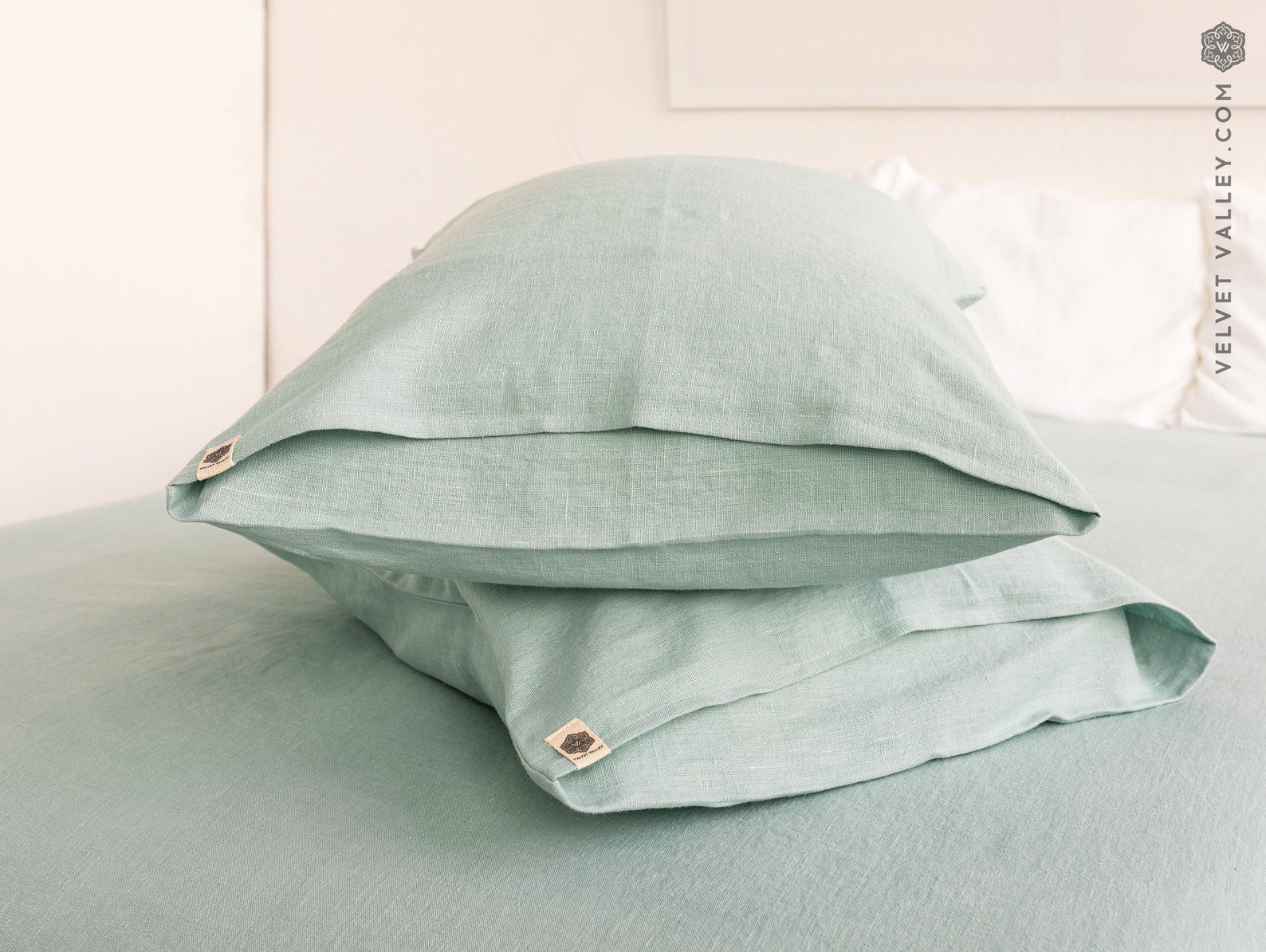 DUCK EGG BLUE linen pillow case light blue linen pillow Etsy
