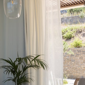 Our off white linen curtains are designed and made to give your home a unique and timeless charm. Linen curtains in neutral palette would compliment interiors from minimalistic, industrial type or Scandinavian to bohemian or classic style.