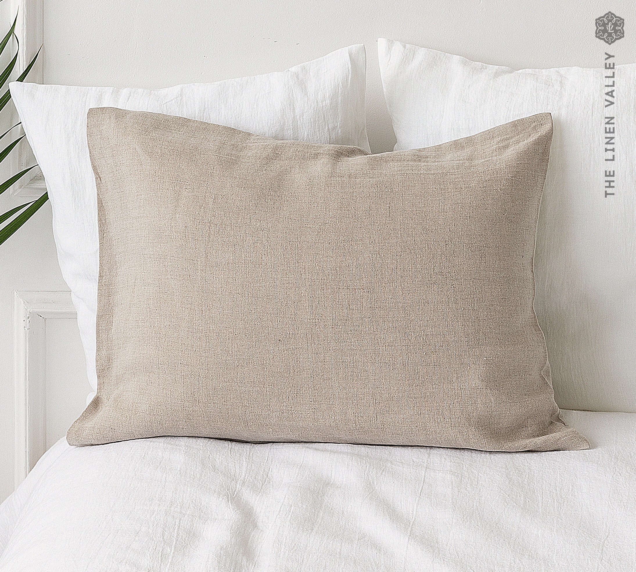 Linen Pillow Case Set, Natural main image 1