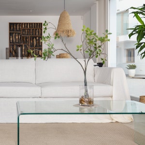 Linen sofa cover - Light linen couch cover - Linen sectional cover- Custom sizes