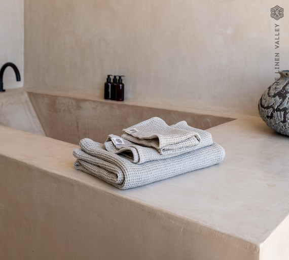 Natural Linen Towels, Face Towels, Bath Towels