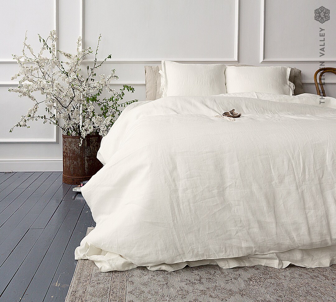 OFF WHITE Duvet Cover Softened Cream White Doona Coverivory White