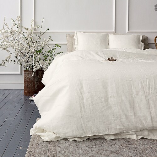 Off White Duvet Cover Softened Cream White Doona Cover Ivory Etsy Hong Kong