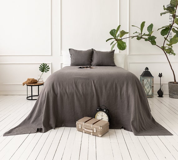 Grey Queen Size Bedspread Hanaposy