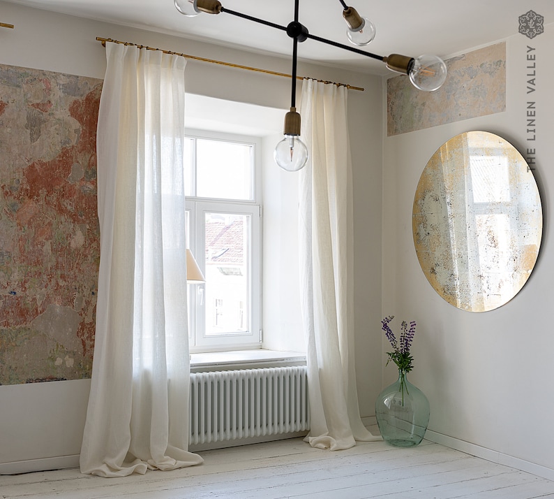 Our off white linen curtains are designed and made to give your home a unique and timeless charm. Linen curtains in neutral palette would compliment interiors from minimalistic, industrial type or Scandinavian to bohemian or classic style.