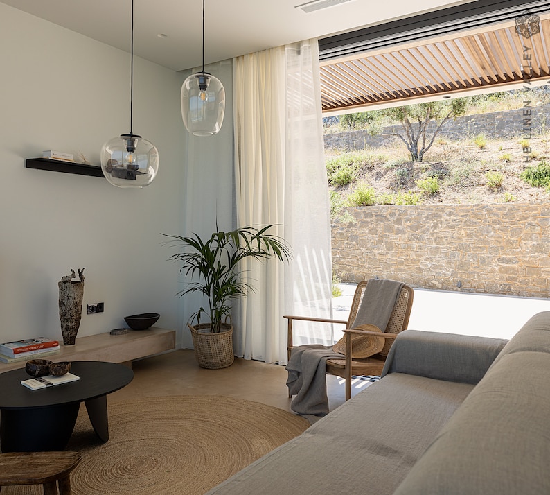 Our off white linen curtains are designed and made to give your home a unique and timeless charm. Linen curtains in neutral palette would compliment interiors from minimalistic, industrial type or Scandinavian to bohemian or classic style.