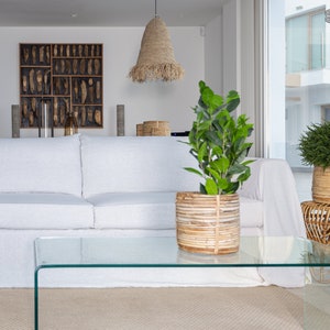 Linen sofa cover - Light linen couch cover - Linen sectional cover- Custom sizes