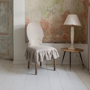Ruffle natural dining chair cushion sale