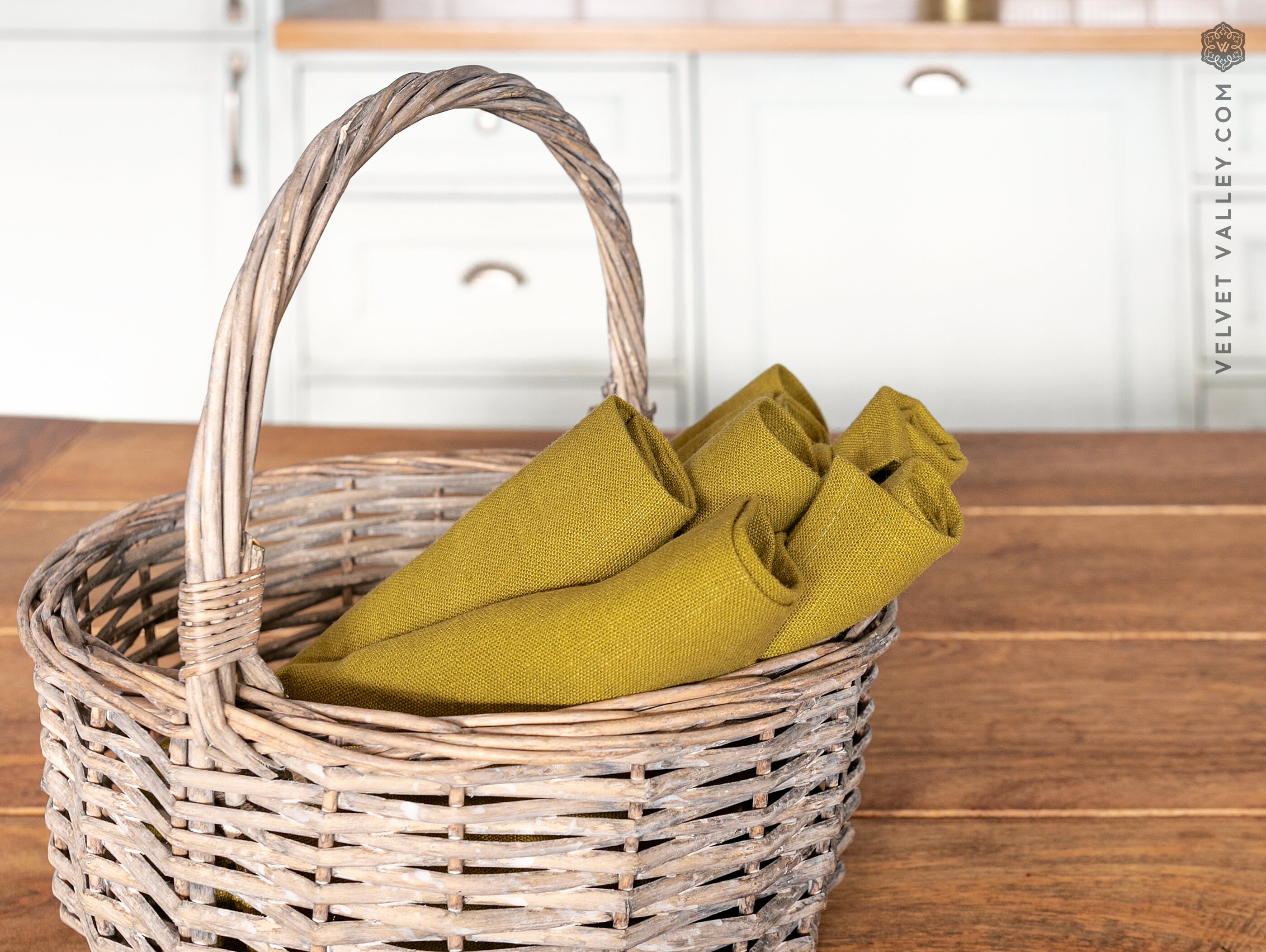 OLIVE GREEN linen napkin set 4 6 8 10 12 napkins. Green Etsy