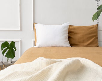 White Linen Cushion Cover- Bright White Linen Throw Pillow Cover- White Natural Linen Pillow- Decorative Pillow
