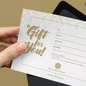 Buono regalo - Buono regalo The Linen Valley - Buono regalo - Buono regalo di Natale 50/75/100 USD, buono regalo PDF, regalo last minute - Idea regalo