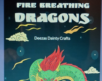 Digital Coloring Book/Fire Breathing Dragons