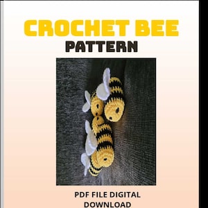 Crochet Bee Pattern PDF File Digital Download