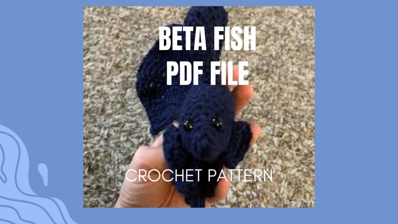 Betta Fish Crochet Amigurumi PDF File Pattern image 1