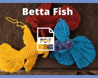 Betta Fish Crochet Amigurumi PDF File Pattern