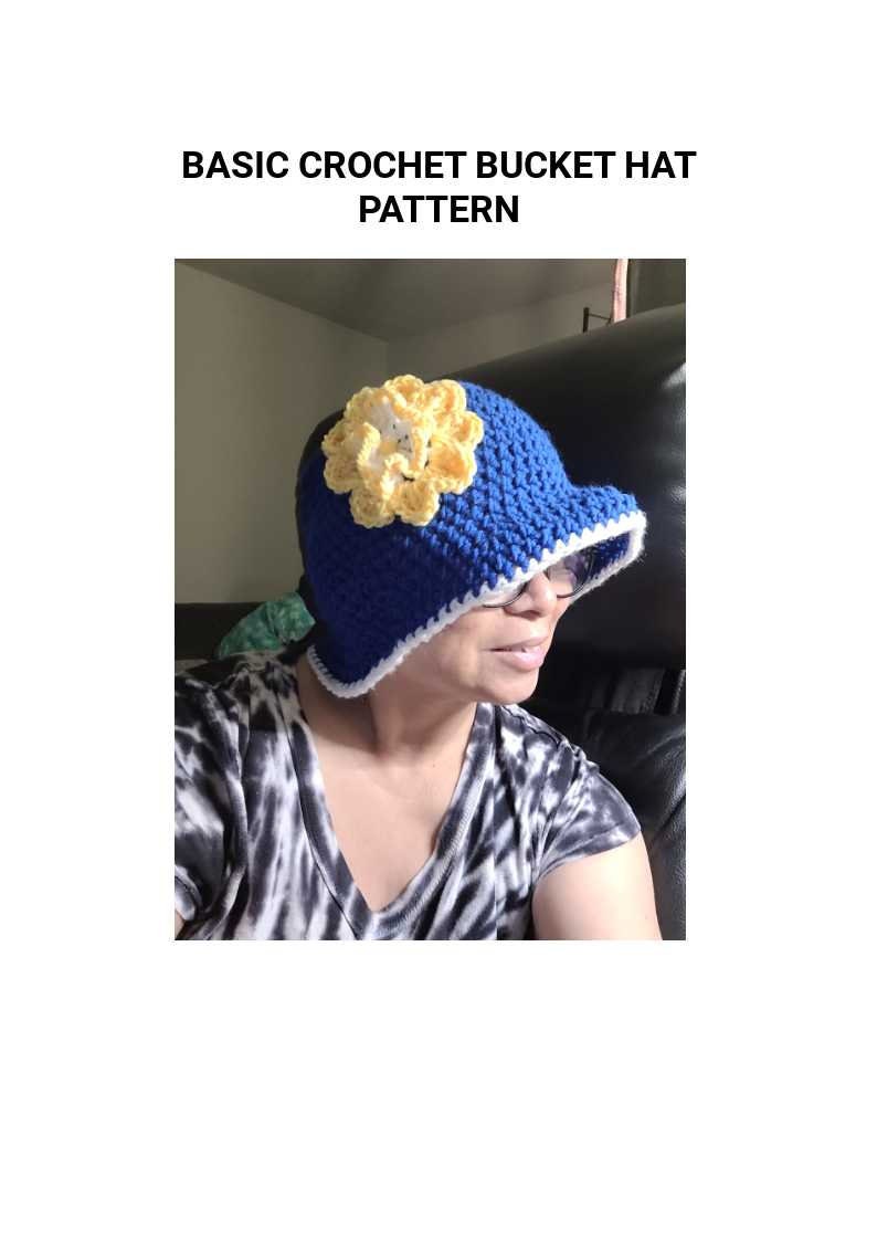 Bucket Hat Crochet Pattern/Instant Digital Download image 1