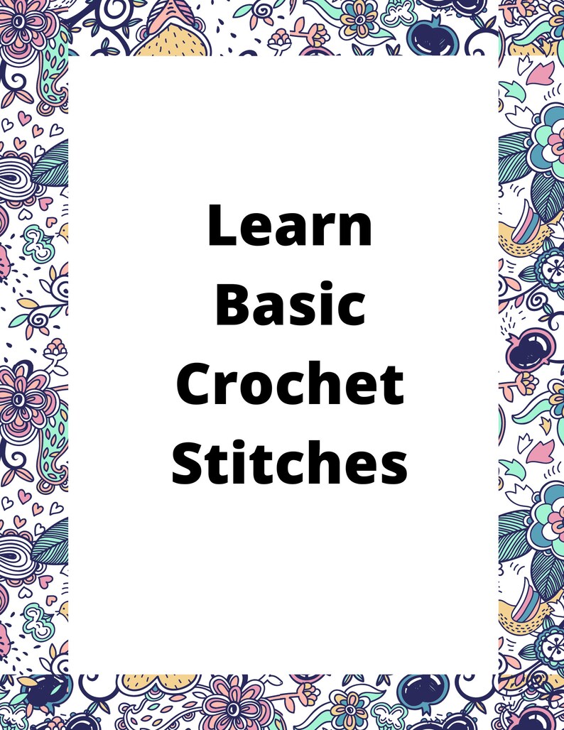 Learn Basic Crochet Stitches by Deezas Crochet, Tutorial Guide, PDF,Digital download image 1