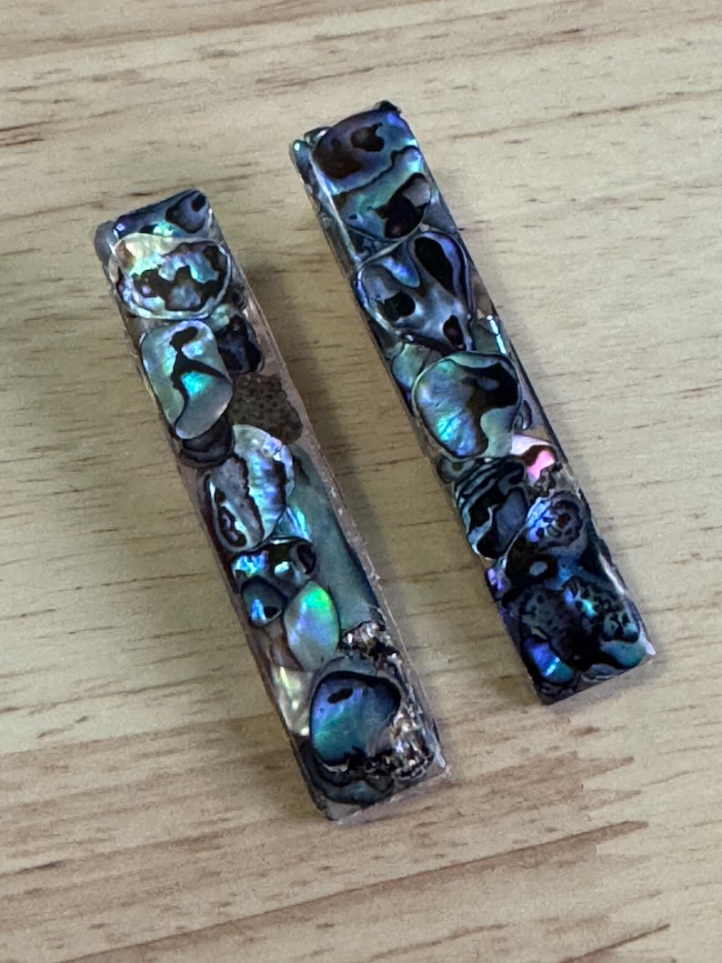 2 Sustainable Genuine Abalone Shell Mermaid Barettes Handmade Pinks - Etsy