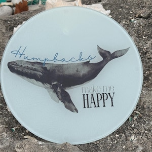 Humpback Whale 8.8” Glass Cutting Board